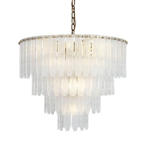 Lámpara de Araña Moderna de Cobre Personalizada, Estilo Europeo Italiano, con Cristal Transparente, para Decoración de Techo en Hogar, Hotel o Salón de Banquetes - Product Image 3