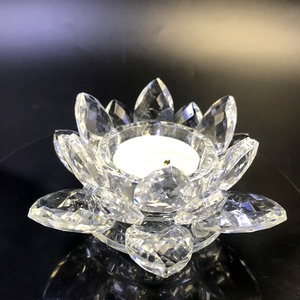 Templo o Decoración de casa de alta calidad buen precio portavotivas de vidrio de té de cristal de <span class=keywords><strong>lotus</strong></span> titular de la vela - Product Image 3