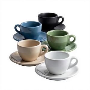 Керамическая чашка для эспрессо с блюдцем, утолщенная стенка, с возможностью нанесения логотипа, 50 мл, фарфоровая чашка для кофе эспрессо с блюдцем - Product Image 6