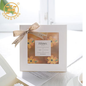 Embalaje de recuerdo de boda, caja de embalaje cuadrada de plástico mate para ventana de pastelería, cartón blanco con insertos - Product Image 6