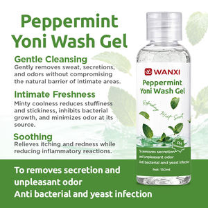 <span class=keywords><strong>Gel</strong></span> lavant intime antibactérien à l'extrait de menthe poivrée, végan, pour peaux sensibles, apaisant, équilibrant le <span class=keywords><strong>pH</strong></span>, anti-odeurs - Product Image 2