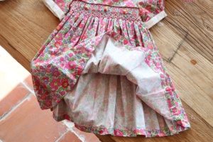 Vestido floral verano moda bebé Smocked vestidos <span class=keywords><strong>para</strong></span> <span class=keywords><strong>niñas</strong></span> encaje azul tul venta al por mayor niños <span class=keywords><strong>ropa</strong></span> personalizada - Product Image 6
