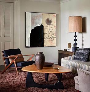 Pintura al óleo de figura blanca y negra pintada a mano sobre lienzo pintura de pared de retrato de cara de hombre abstracta moderna para decoración para sala de estar - Product Image 5