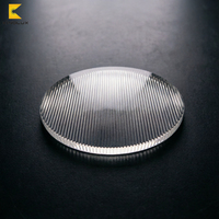 Lentille linéaire en verre borosilicate pour éclairage LED, haute transmission, forme ronde
