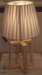 Nhật Bản Phong Cách E27 Đèn Bàn Cổ Điển Bằng Gỗ Cơ Sở Đứng Retro Cổ Điển Linen Cho Phòng Đọc Sách Phòng Ngủ Cạnh Giường Ngủ Đánh Bóng Kỹ Thuật - Product Image 3