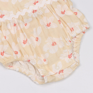 Pagliaccetto Estivo per <span class=keywords><strong>Neonata</strong></span> Stile Liberty con Motivi Floreali e Spalline Sottili, in Morbido Cotone a Costine, Body con Volant per le Vacanze - Product Image 5