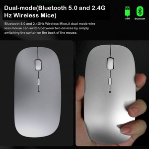 Ratón Inalámbrico Recargable Silencioso 2.4G Wifi y BT de Modo Dual para <span class=keywords><strong>iPhone</strong></span>, iPad y <span class=keywords><strong>Macbook</strong></span> - Product Image 3