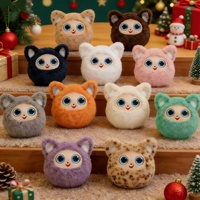 Peluche IA à succès : texture douce et chaude, yeux dynamiques HD LCD, compagnon émotionnel, cadeau d'anniversaire pour enfants, anti-stress