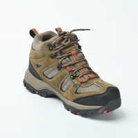 Chaussures de randonnée imperméables en cuir véritable pour hommes, à lacets, en toile et fourrure, pour l'escalade