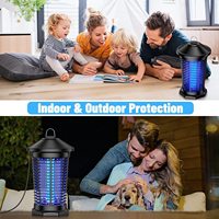 Bug Zapper trampas para moscas al aire libre para interiores con potente bombilla en forma de H impermeable Fly Zapper matamosquitos eléctrico