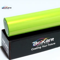 Film TPU BKE Jaune Néon Corail Auto-Réparateur Anti-Jaunissement Anti-Rayures Anti-Sable Protection Peinture Carrosserie Rouleau 10 Ans 90%