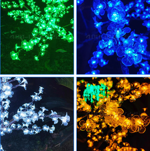 Lampe <span class=keywords><strong>LED</strong></span> de simulation d'arbre à fleurs de <span class=keywords><strong>cerisier</strong></span> et de pêcher, étanche, pour l'aménagement paysager extérieur, la cour et la pelouse, éclairage décoratif - Product Image 5