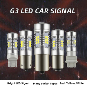 Ampoules LED de signalisation pour voiture série G3 1156 BA15S 1157 BAU15S 7440 7443 3156 3157 DRL Feux arrière Stop Rouge Jaune Blanc 12V - Product Image 2