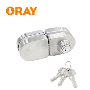 Serrure de porte vitrée centrale <span class=keywords><strong>double</strong></span> face <span class=keywords><strong>verre</strong></span>-contre-mur avec 3 clés - Product Image 4