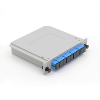 Boîtier de répartiteur de fibre optique PLC 1:8 avec mini-prise SC/APC, connecteurs LC SC, étanche IP65, blanc, certifié RoHS