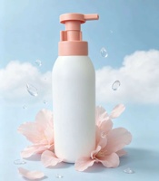 Bouteille pompe givrée en HDPE de 500 ml pour shampoing et lotion pour bébé, logo personnalisé