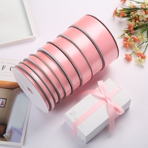 Cinta de Raso Rosa Personalizada, 100% Poliéster Reciclado, 10mm 25mm, de una Sola Cara, Diseño Personalizado, Accesorios para el Cabello Navideños, Decoración de Medallas, Rollo - Product Image 3