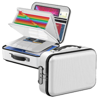 Boîte de rangement portable ignifuge pour documents avec serrure, étui de sécurité étanche pour ordinateurs portables, passeports et certificats, pour la maison et les voyages