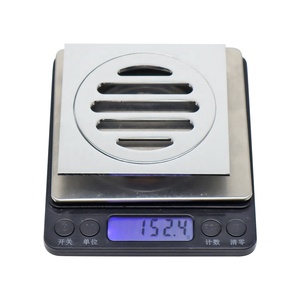 New vuông tóc Catcher Brass <span class=keywords><strong>Chrome</strong></span> mạ vòi hoa sen xả Grate Bạc tắm cống sàn bẫy cho phòng tắm - Product Image 6