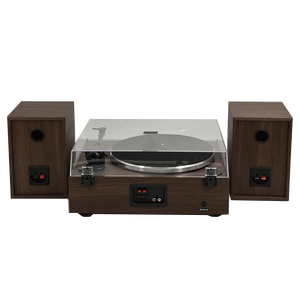 Vente flash - tourne-disque vinyle Hi-Fi avec préampli à tube à vide, haut-parleurs externes filaires, avec fonction USB, Aux in, BT - Product Image 6