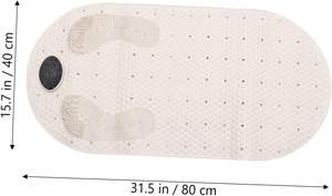 Alfombrilla de ducha multifuncional con piedras de masaje, antideslizante, con ventosas, duradera y cómoda para el baño. - Product Image 2