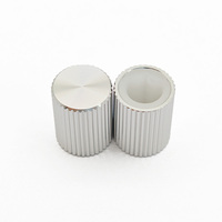 Kenop Kontrol Audio Mini Aluminium CNC Custom 10x13mm, Kenop Volume Brushed untuk DAC, Headphone Amplifier, Pedal Gitar