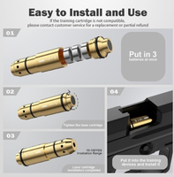 Kit d'entraînement au laser avec cible électronique, module laser compact pour la pratique du tir à sec en intérieur et en extérieur (pointeur laser sans interrupteur)