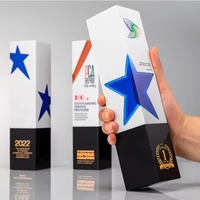 Trofeo de Resina Colorido y Creativo Personalizado, Recuerdo de Competencia para Empleados Destacados, Trofeo con Impresión UV a Color