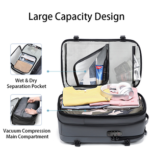 <span class=keywords><strong>Sac</strong></span> à dos de voyage à compression <span class=keywords><strong>sous</strong></span> <span class=keywords><strong>vide</strong></span> avec serrure approuvée TSA, étanche, extensible, pour ordinateur portable, idéal pour les voyages d'affaires et les bagages cabine - Product Image 3