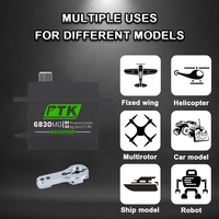 Servomoteur RC en métal haute pression et haute puissance PTK 6830 MG 30 kg 180° pour voiture RC Hohua Leihu TRX4