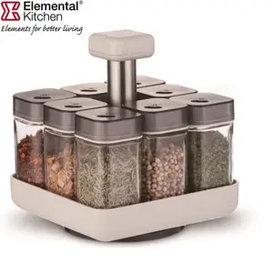 Seasoning set kitchen seasoning box household pepper and salt shaker Square shape for a compact space