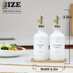 Premium 350ml 500ml Exportación Vinagre Aceite de <span class=keywords><strong>aguacate</strong></span> Mate Negro Blanco Claro Superficie Lisa Metal Sprout Corcho Aceite Botellas de vidrio - Product Image 6