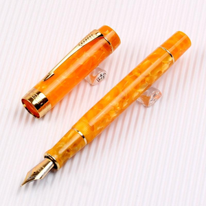Nuovissima <span class=keywords><strong>Penna</strong></span> <span class=keywords><strong>Stilografica</strong></span> di Lusso Jinhao con Clip a Freccia in Platino Dorato e Pennino Fine F per Calligrafia - Product Image 3