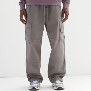 Pantalones Cargo Casuales de Algodón para Hombre, Estilo Moderno, Cintura Media, Tejido Worsted de Peso Medio, Corte Holgado, Pierna Ancha, Múltiples Bolsillos - Product Image 4