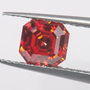 Wholesale Custom Gra 3mm Price Per Carat Diamonds Vvs Red Loose Stones Garnet Asscher Cut Mossanite Moissanite With Certificate