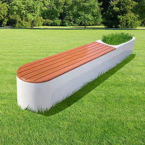 เบาะนั่งไม้ลวดลายคลื่นแบบโมเดิร์นเฟอร์นิเจอร์กลางแจ้งแบบแยกส่วนสำหรับ Y411ใช้ในเชิงพาณิชย์ - Product Image 1