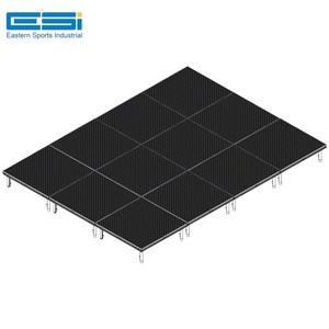 ESI-Escenario de aluminio portátil de 4 Patas de alta resistencia con superficie antideslizante para eventos en interiores y exteriores - Product Image 1