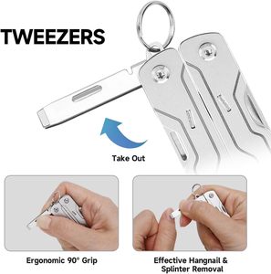 Ciseaux micro mariniers NexTool S0, mini-outil multifonction porte-clés dentelé 8-en-1, léger, pour EDC, voyage, extérieur, usage quotidien, homme, bricolage - Product Image 4