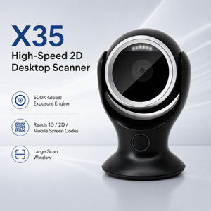 Escáner de Escritorio 2D de Alta Velocidad con Detección Automática, Plug and Play, para Códigos de Barras, Compatible con Windows y Mac, para Terminales Punto de Venta y Pagos en Comercios - Product Image 2