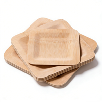 Assiettes jetables en bambou de 7, 8, 9, 10 et 12 pouces pour fêtes, pique-niques, restaurants, supermarchés – Écologiques, biodégradables, vente en gros