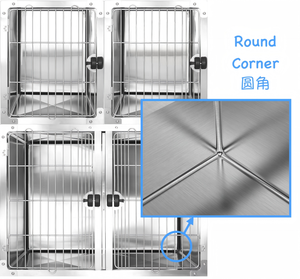 Cage pour animaux de compagnie professionnelle en acier inoxydable SUS304, silo à oxygène chauffant personnalisé pour les soins d'isolement hospitalier, utilisation toute saison - Product Image 6