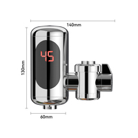 Robinet Chauffant Instantané Électrique Mini pour Cuisine, Eau Chaude/Froide, Installation Rapide, 220V 3000W, LED/Numérique, en Plastique