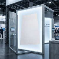 Stand d'exposition modulaire en forme droite en tissu Flex Banner avec options multicolores