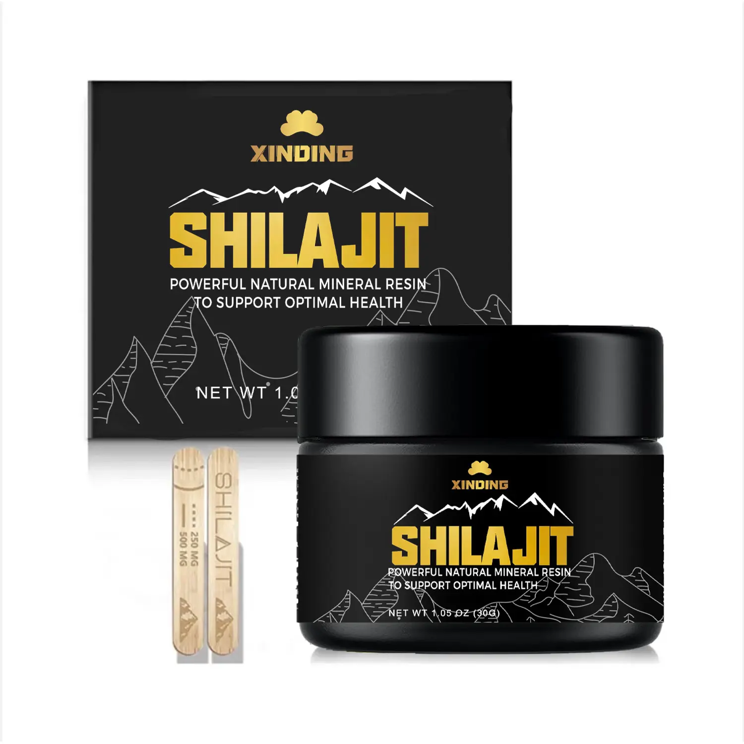Résine Shilajit Mumio de l'Himalaya pur Marque privée Extrait de Shila jit biologique Acide fulvique