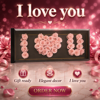 Coffret Cadeau de Roses Éternelles Personnalisées Faites à la Main avec Lettres – Fleurs Préservées de Qualité Supérieure pour Mariage et Cérémonies – Roses Éternelles