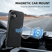 Coque de téléphone SUTENI pour iPhone 18 Pro Max, chargement magnétique sans fil, texture litchi, effet givré, cuir synthétique de luxe, compatible 17 16 Plus 15