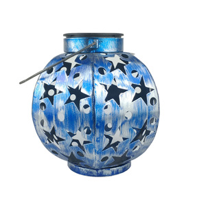 Solar Iron <b>Star</b> Lantern LED Outdoor Hanging <b>Light</b> Water Resistant Solar Powered Garden Decor - Product Image 5