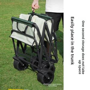 Kinderliggende Camping Kar Kraam Buiten Opvouwbare Wagen Met Nieuwe Opvouwbare Trolley Voor Het Verzamelen - Product Image 2