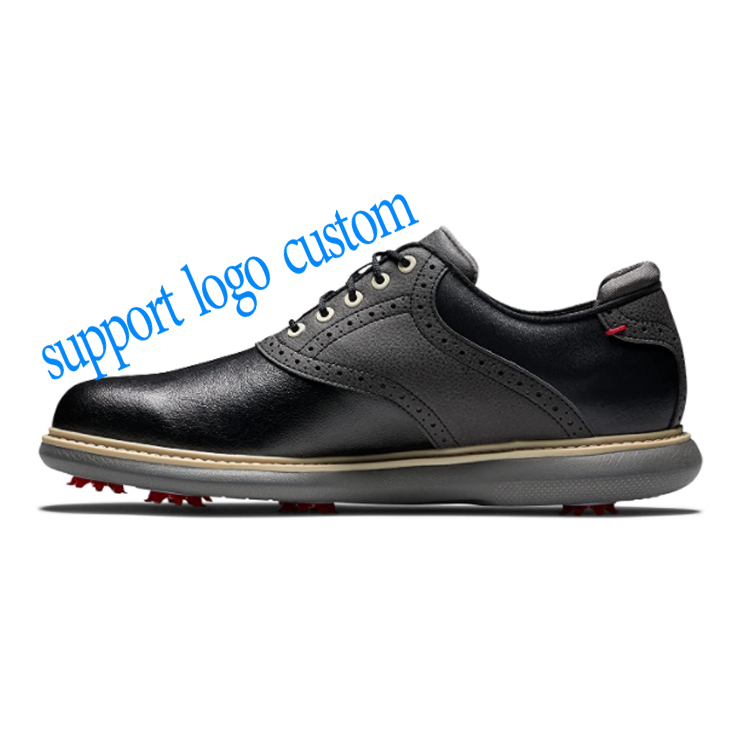 Custom Golf Shoes For Men New Arrival Wholesales Microfiber Leather Non-slip Rotation Shoelace Professional Golf Shoes