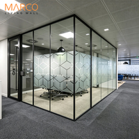 Cloison de chambre personnalisée en verre avec cadre en aluminium de 28 mm d'épaisseur, isolation acoustique 30 dB, installation facile - Marco Miniatura
